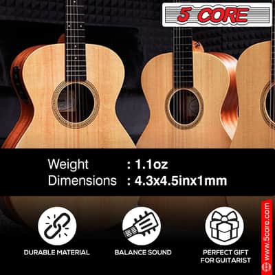 5Core Acoustic Guitar Strings 0.010-0.047 Steel Gauge Heavy Duty w Bright Tone For 6 String Guitars image 4