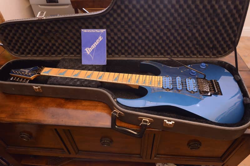 1991 Ibanez RG770DX Laser Blue Original MIJ Guitar Prestige J | Reverb
