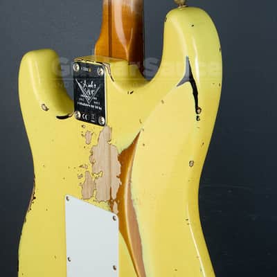 Fender Custom Shop Limited 70th anniversary 54 Stratocaster Heavy Relic 2025 - Candy Yellow Over 2 Color Sunburst (COD 2186NG) image 16