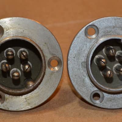 (2) Sony or Otari 5 Pin Chasis Mount Connectors 60s? image 1