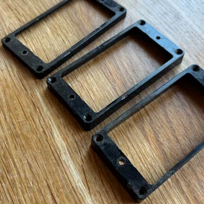 Hand aged Les Paul 3 Pickup Rings CAB BLACK Gibson Historic tall M69 rings | 59 Parts image 6