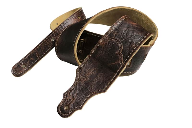 Franklin 2.5" American Bison Guitar Strap - Chocolate