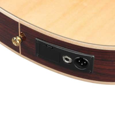 Ibanez GA34STCE Thinline Cutaway Classical Acoustic/Electric Guitar - Natural High Gloss image 3