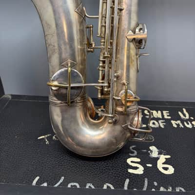Vintage Pre War Conn New Wonder Alto Saxophone Silver with Gold Wash Bell 1922-23 image 17