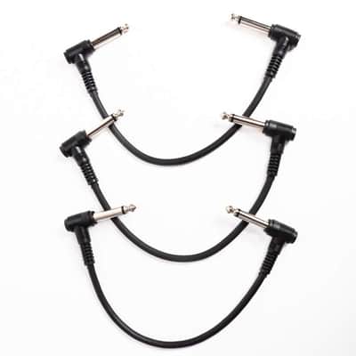 6 Inch Guitar Patch Cable Black 3-Pack Guitar Effect Pedal Cables | Pedal Patch Cables | Guitar Effect Patch Cables | Patch Cables Guitar | Guitar Patch Cables | Guitar Cables Pedal image 1