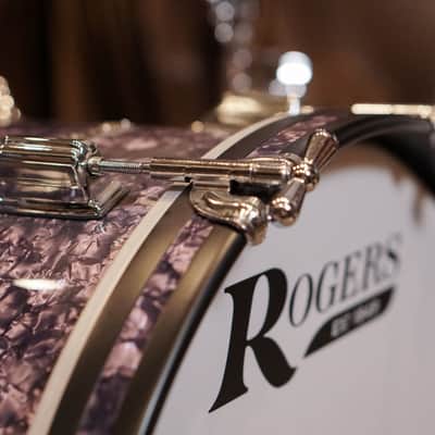 Rogers 12/14/18/5x14" Cleveland (Reissue) Drum Set - Purple Diamond Pearl image 6