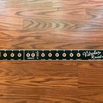 Fender Vibrolux Reverb  Faceplate (reproduction) Black Face image 1