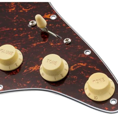Hot Loaded ST Pickguard Prewired ST SSS Pickguard with Alnico Pickups Tortoise - Cream Covers Bild 2