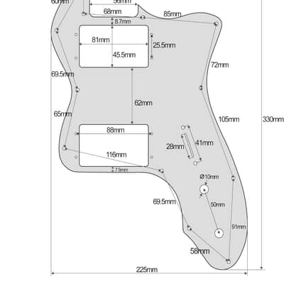 12 Holes Wide Range HH Guitar Pickguard For USA/Mexico Fender 72 Tele Thinline Style Electric Guitar, 4Ply Vintage Tortoise image 2