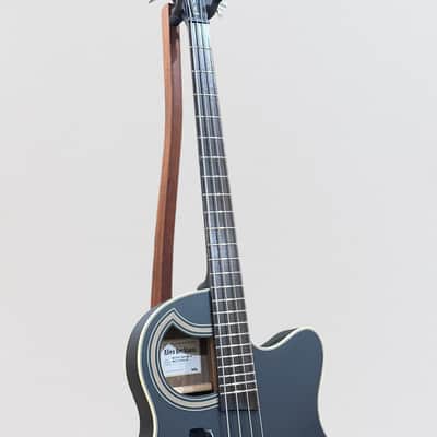 Warwick RockBass Alien Deluxe Thinline Hybrid 4 String Acoustic Electric Bass Guitar -Black image 10