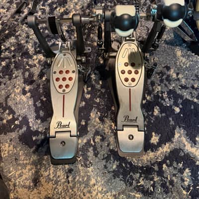 Pearl P2052C Eliminator Redline Chain-Drive Double Bass Drum Pedal 2010s - Silver / Black / Red image 1