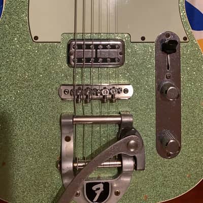 Fender Telecaster Custom Shop Double Tv Jones Sea Foam Green Sparkle - Mastery Bridge update image 5