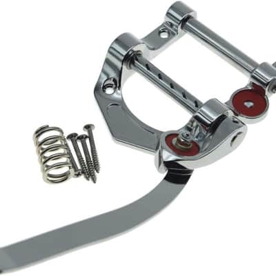 Guitar Vibrato Tailpiece Tremolo Bridge Flat Top Body Tremolo Vibrato Bridge Fits for Electric Guitars Chrome image 3