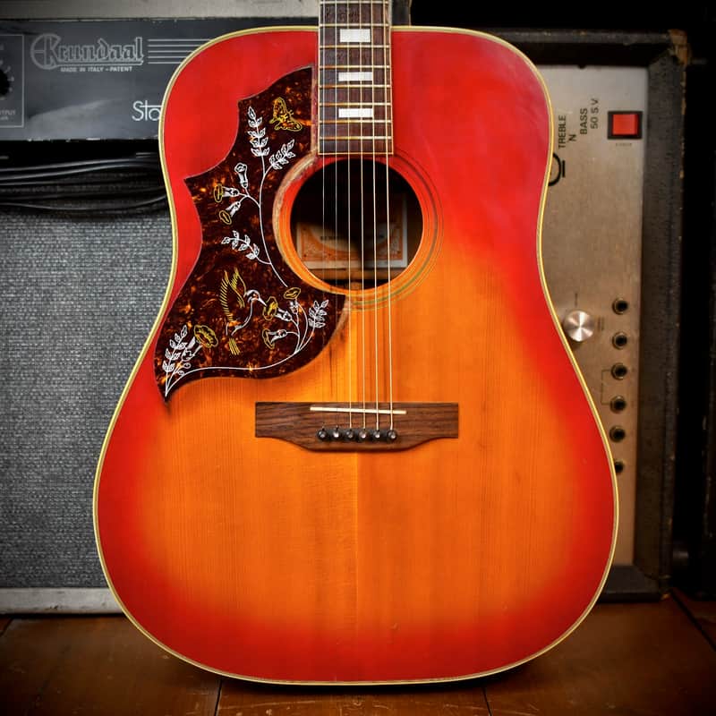 Gibson Hummingbird LEFT-HANDED Cherry Sunburst 1979 image 1