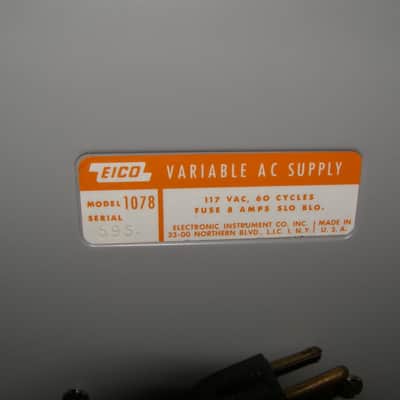 Eico 1078 Variable Power Supply (Variac) in Excellent Condition image 8