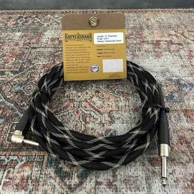 Rattlesnake Cable Company 15' Standard Instrument Cable S/RA - Sidewinder Black Weave image 2