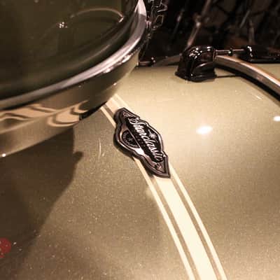 Tama Starclassic Performer 3-piece Tempest Green Stripe Limited Drum Set image 11