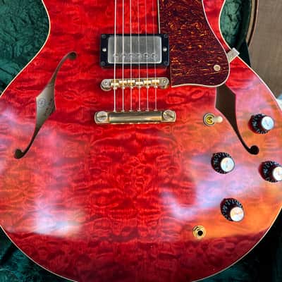 Josh Williams Guitar Mockingbird 2023 - Light Relic Red Curly Maple image 2