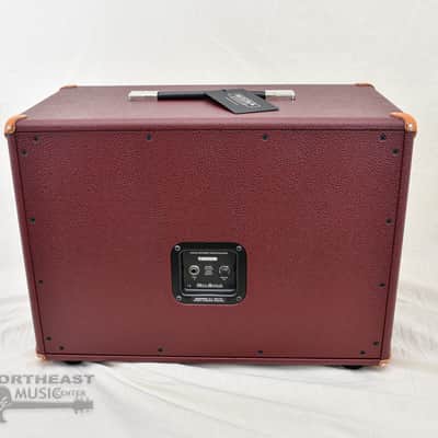 Mesa Boogie 1x12 Wide Body Compact Cabinet Closed Back - British Cabernet Bronco, Tan Jute Grille image 4