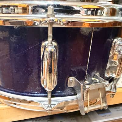 Slingerland Artist 10 lug snare drum 1960’s - Blue sparkle image 6