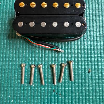 Gibson 490T pickup gold and nickel pole peices image 1