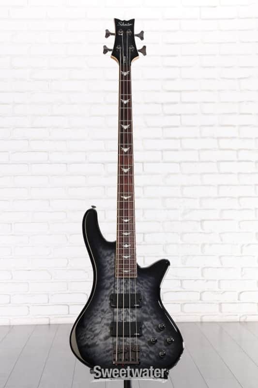 Schecter Stiletto Extreme-4 Bass Guitar - See-Thru Black (STEX4SBKd1) image 1