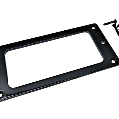 Black Flat Metal Bass Guitar Humbucker Rings with Mounting Screws (NOT FOR GUITAR)) image 4