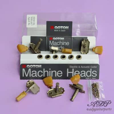 Relic Nickel aged Vintage 3+3 SD90SL Gotoh keystone buttons for Gibson LP SG image 2