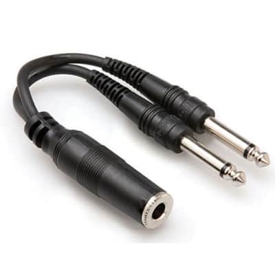 Hosa YPP106 YPP-106 1/4" TS Female to Dual 1/4" TS - 6"