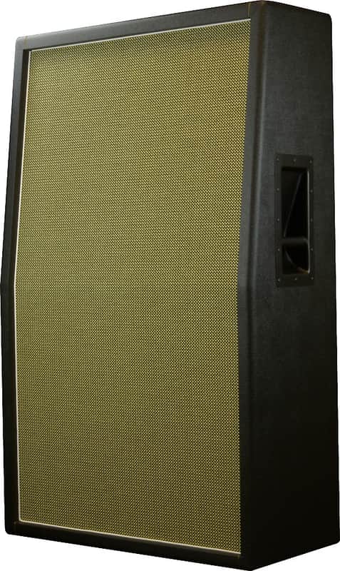 Mojotone British Style Tall 4x12 Slant Extension Cabinet Black / Salt & Pepper image 1