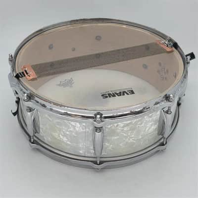 Used Vintage Gretsch Snare Drum White Marine Pearl - Fair image 7