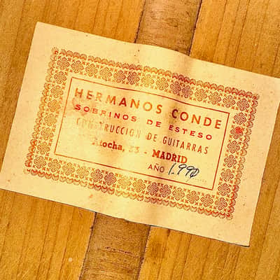 Hermanos Conde (1990) Media Luna Blanca Classical / Flamenco Guitar – Madrid, Spain Media Luna 1990 - Gloss lacquer image 3