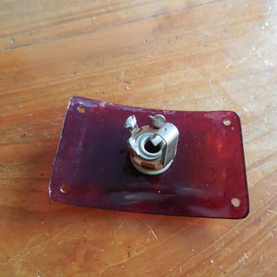 Kay Harmony Silvertone Tortoise Plastic Jack Plate with Switchcraft Jack. image 3