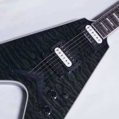 Dean V Select electric guitar Quilted Maple Trans Black NEW w/ Hard Case image 5