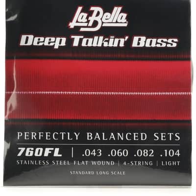 La Bella 760FL Deep Talkin' Bass Flatwound Bass Guitar Strings - .043-.104 Light image 2