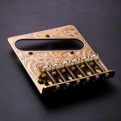 TL Paisley Hardware Kit (Tele/Telecaster Bridge & Plates / Engraved) image 6
