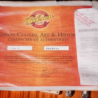 2002 Gibson Custom Shop Les Paul Class 5 - Rare Tangerine Burst 5A Top w/ Receipt & COA image 19
