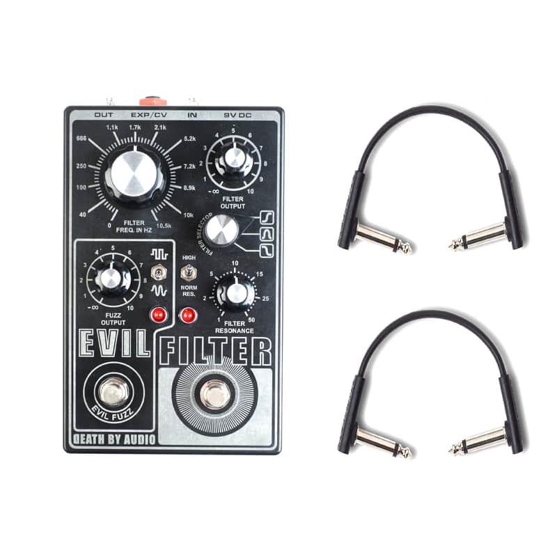 Death By Audio Evil Filter Octave Fuzz w/RockBoard Flat Patch Cables Bundle image 1