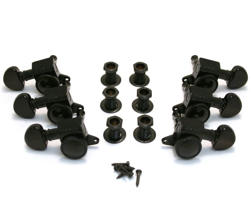 Grover Black 3 x 3 Roto-Grip "Mini" Locking Guitar Tuners 505BC image 1