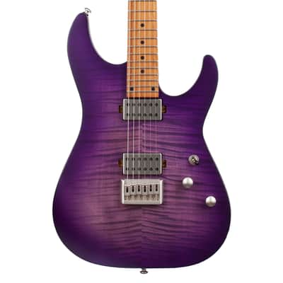 Schecter C-1 Standard Plus Electric Guitar - Transparent Purple Burst image 1