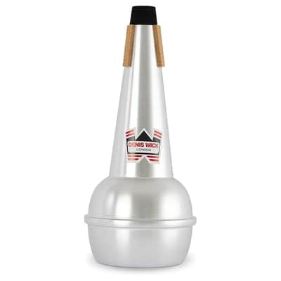 Denis Wick Straight Mute for Bass Trombone or Tenor Horn, 5509 - Hand-Spun Aluminum Mute with Natural Cork, Brilliant Tone, Intonation & Tight-Bell Fit for Practice or Performance image 1