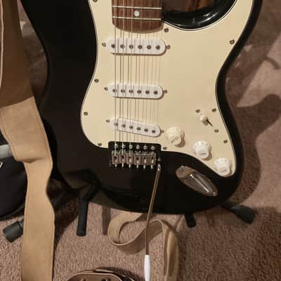 Fender Squire Stratocaster upgraded bridge/pickups comes with custom padded gig bag and strap image 3