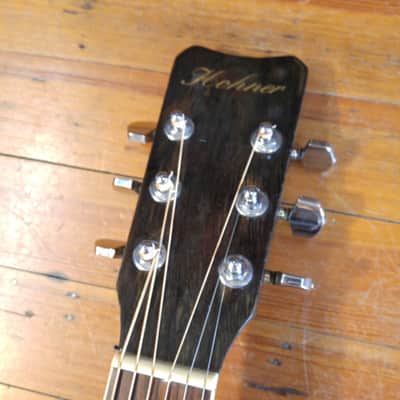 Hohner HW-420G Dreadnought Acoustic Transparent Black image 6