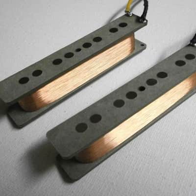Jazz Bass Pickups A5 CUSTOM Hand Wound Alnico 5 Bridge Neck Jazzbass by Q pickups image 4