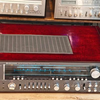 Kenwood KR-11000GX Receiver Pro Serviced 120 WPC Custom Rosewood Burl Case, LEDs image 10