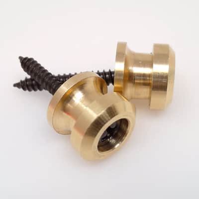 True Custom Shop® Schaller Bare Brass Strap Lock Buttons for Fender Stratocaster and Telecaster