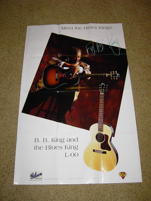 (2) B.B.King Gibson guitar posters from 1994 Mint image 1