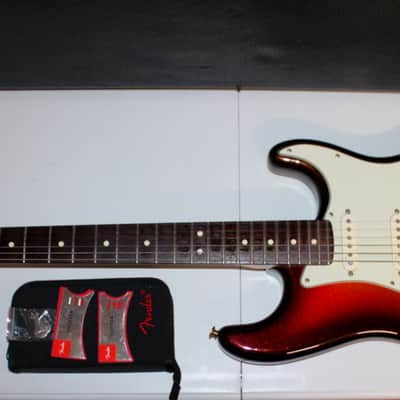 Fender Stratocaster Deluxe Plus HSS guitar 2014 Mystic Sunburst w/ Personality cards image 5