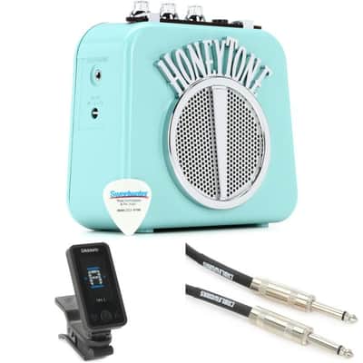 Danelectro Honeytone N-10 Mini Guitar Amp Accessories Bundle - Aqua image 2