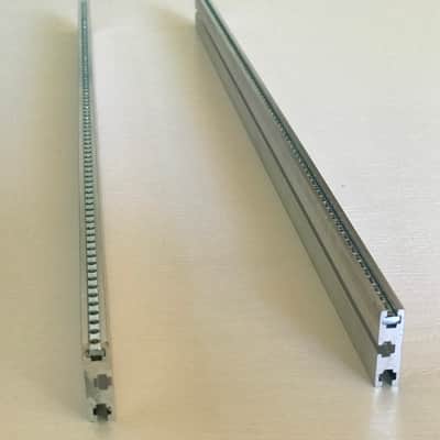 Pair 84HP Modular Eurorack Rails w/ M3 Threaded Strips image 1